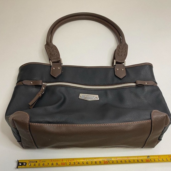 Rosetti Janet Tote Bag Faux Leather Black & Brown EUC - Picture 3 of 5